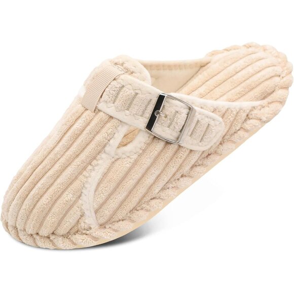 Comfy Corduroy Clogs: Women's Slip-On House Shoes with Memory Foam & Safety Sole - Picture 7 of 7